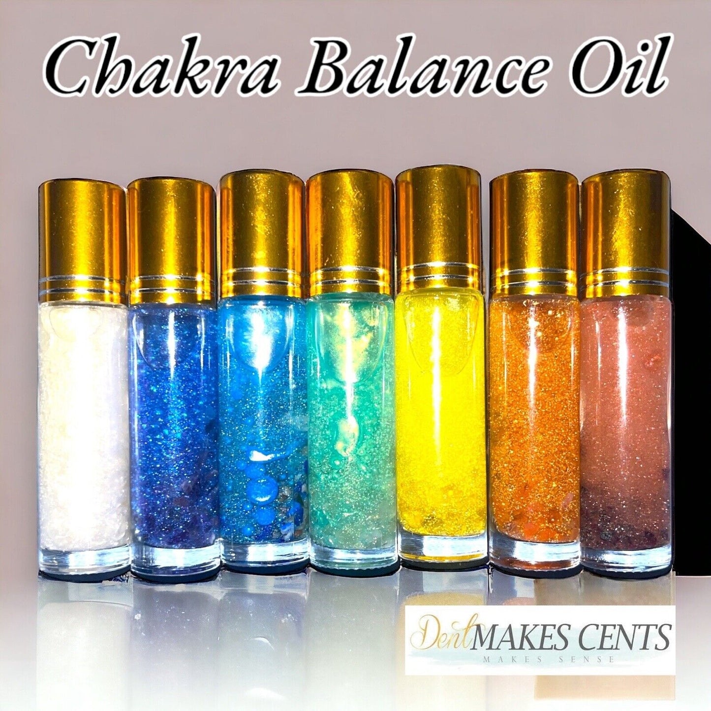 Gemstone Roll-on Essential Oil Blends - Chakra Balance - Infused with Reiki Energy