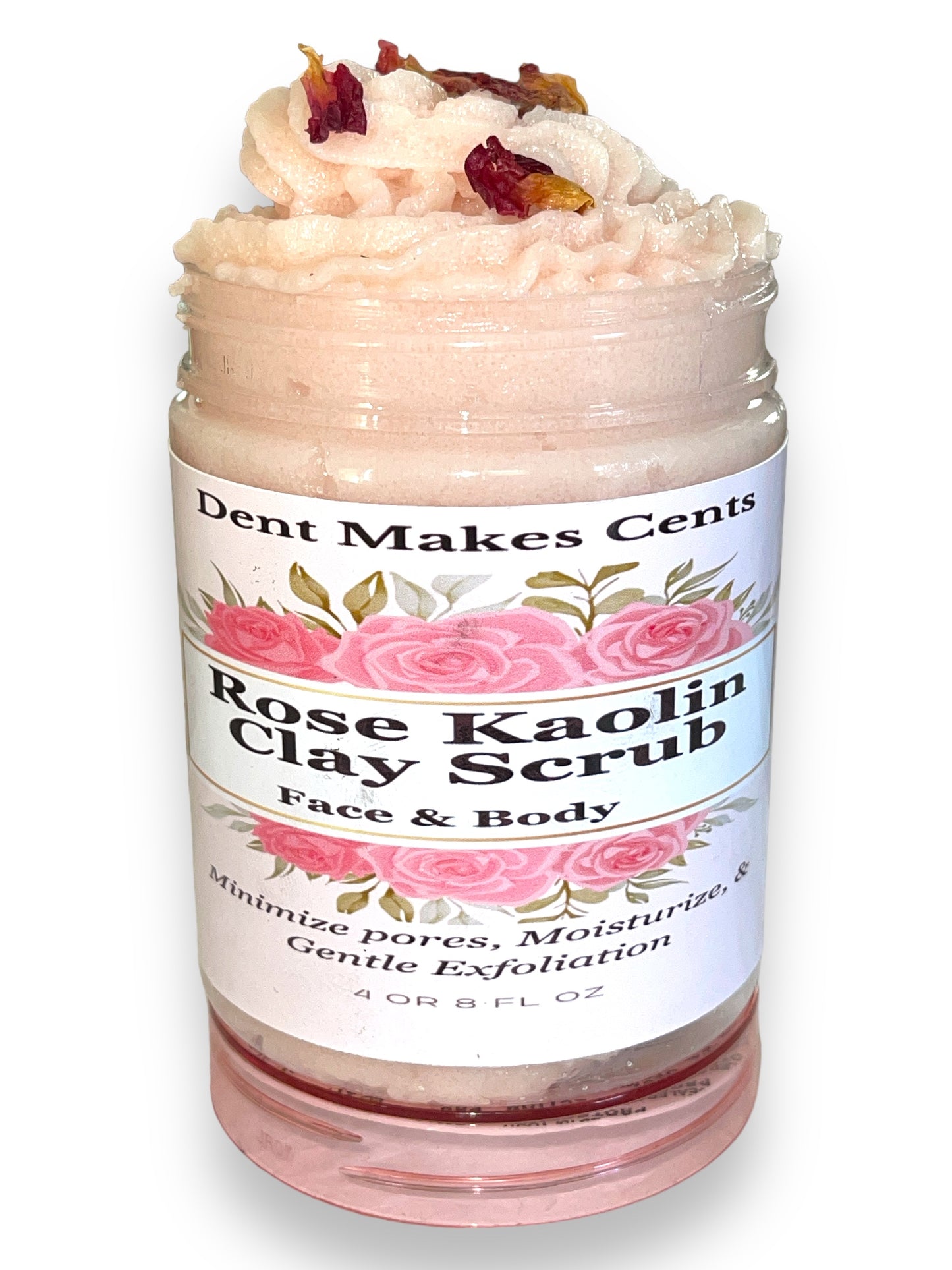 ROSE KAOLIN CLAY SCRUB - MINIMIZE PORES - MOISTURIZE - GENTLE EXFOLIATION