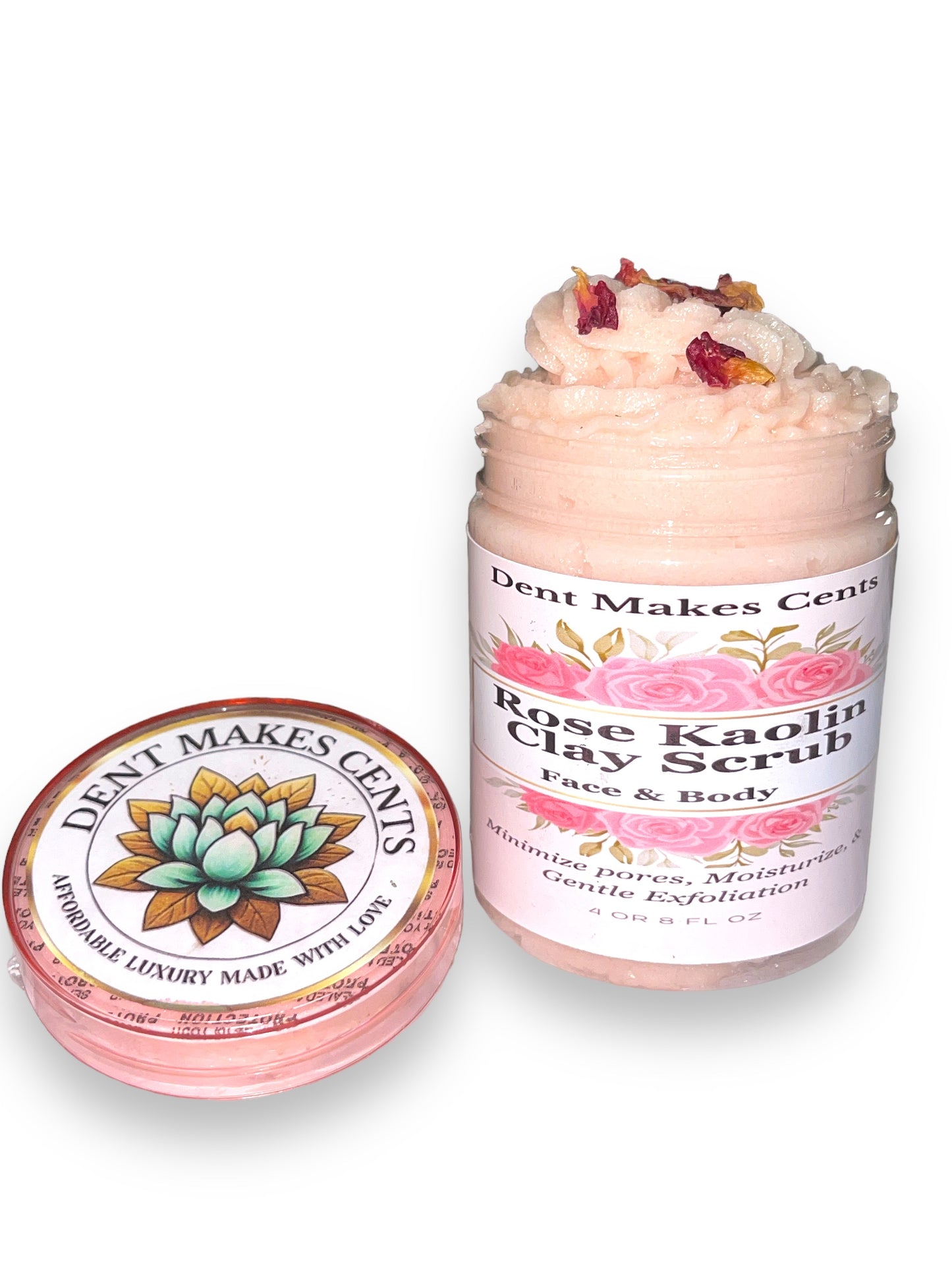 ROSE KAOLIN CLAY SCRUB - MINIMIZE PORES - MOISTURIZE - GENTLE EXFOLIATION
