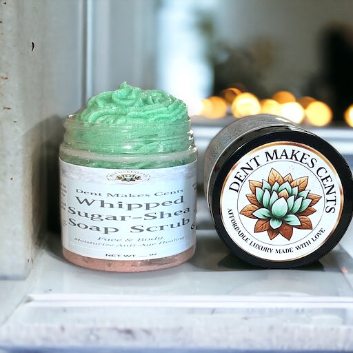 SUGAR-SHEA SCRUB – FACE & BODY – MOISTURIZE- ANTI -AGE - HEALING